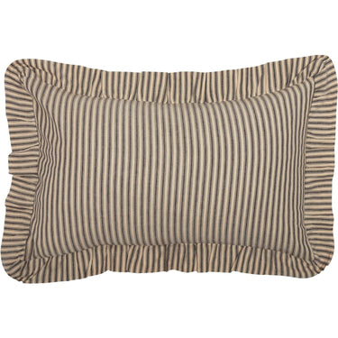 Sawyer Mill Charcoal Ticking Stripe Fabric Pillow 14x22 VHC Brands - The Fox Decor